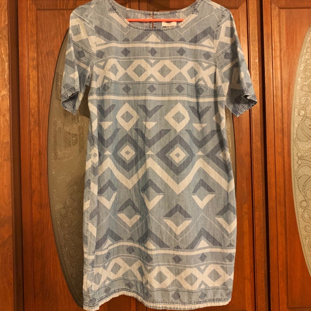 Detailed denim dress
